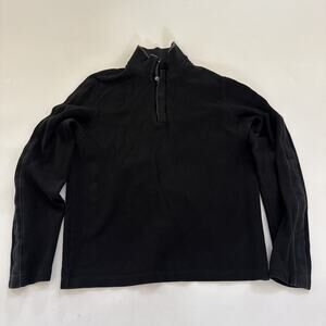 HUGO BOSS Sweater 1/4 Button Up Long Sleeve Pullover Cotton Stretch Shirt Medium